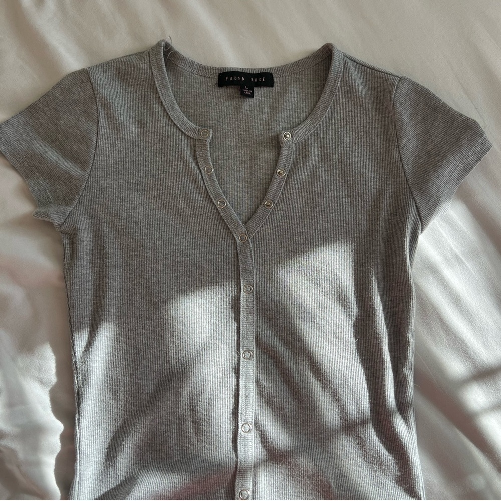 Gray shirts with buttons